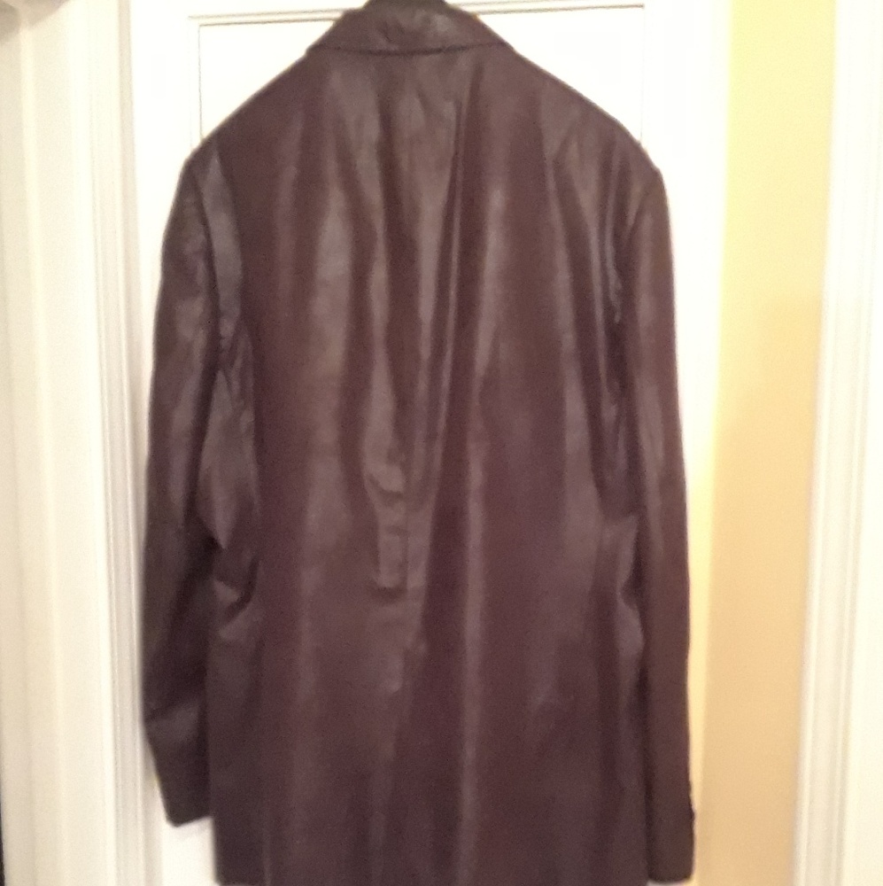 Leather jacket blazer